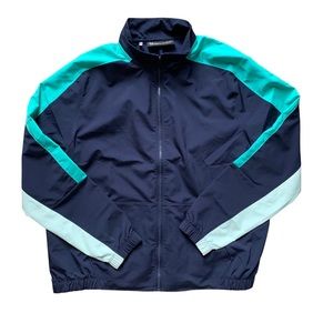 NWT Under Armour Loose Blue Windbreaker Zip Up Jacket XL